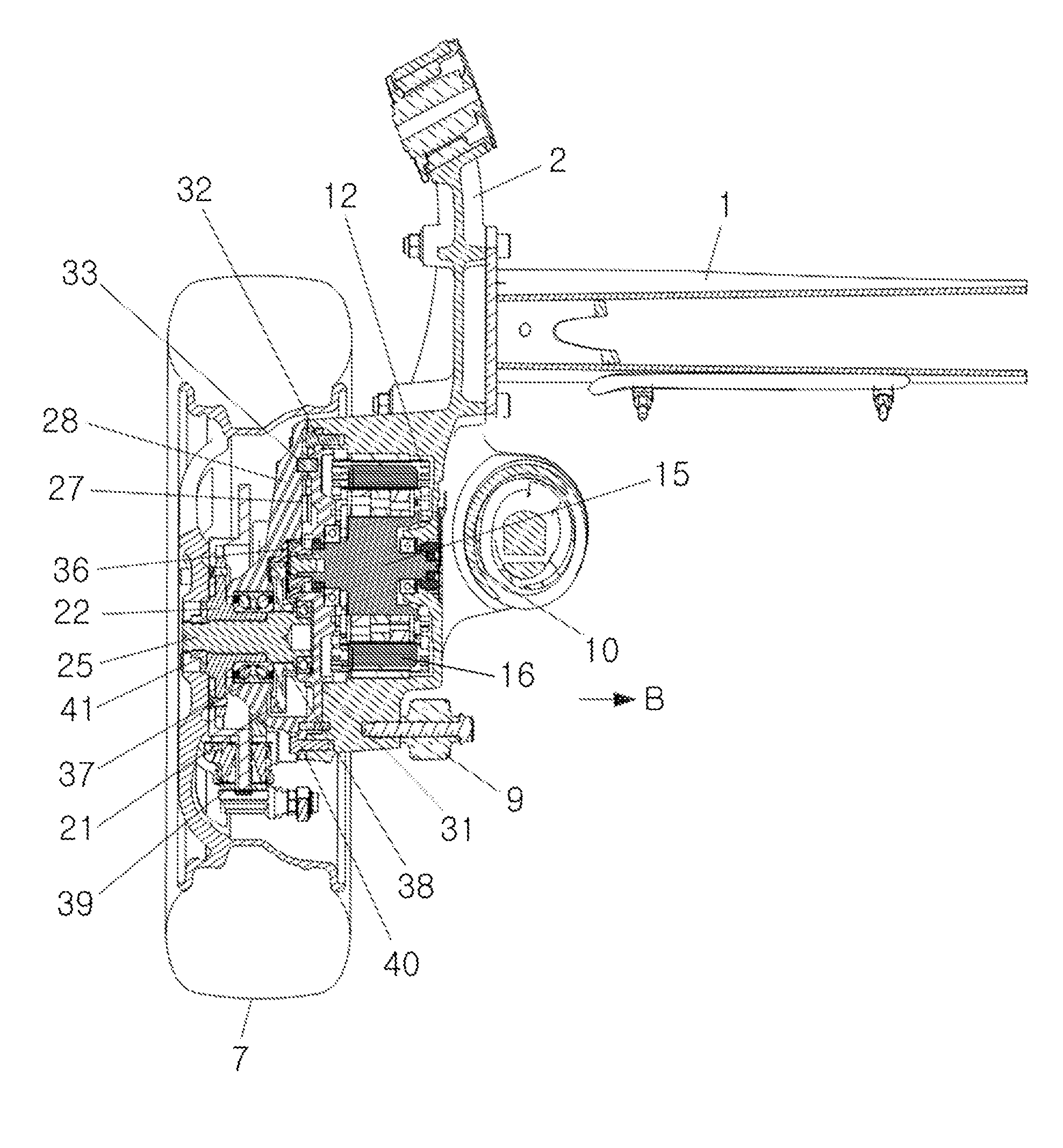 Device for driving rear wheel of electric vehicle