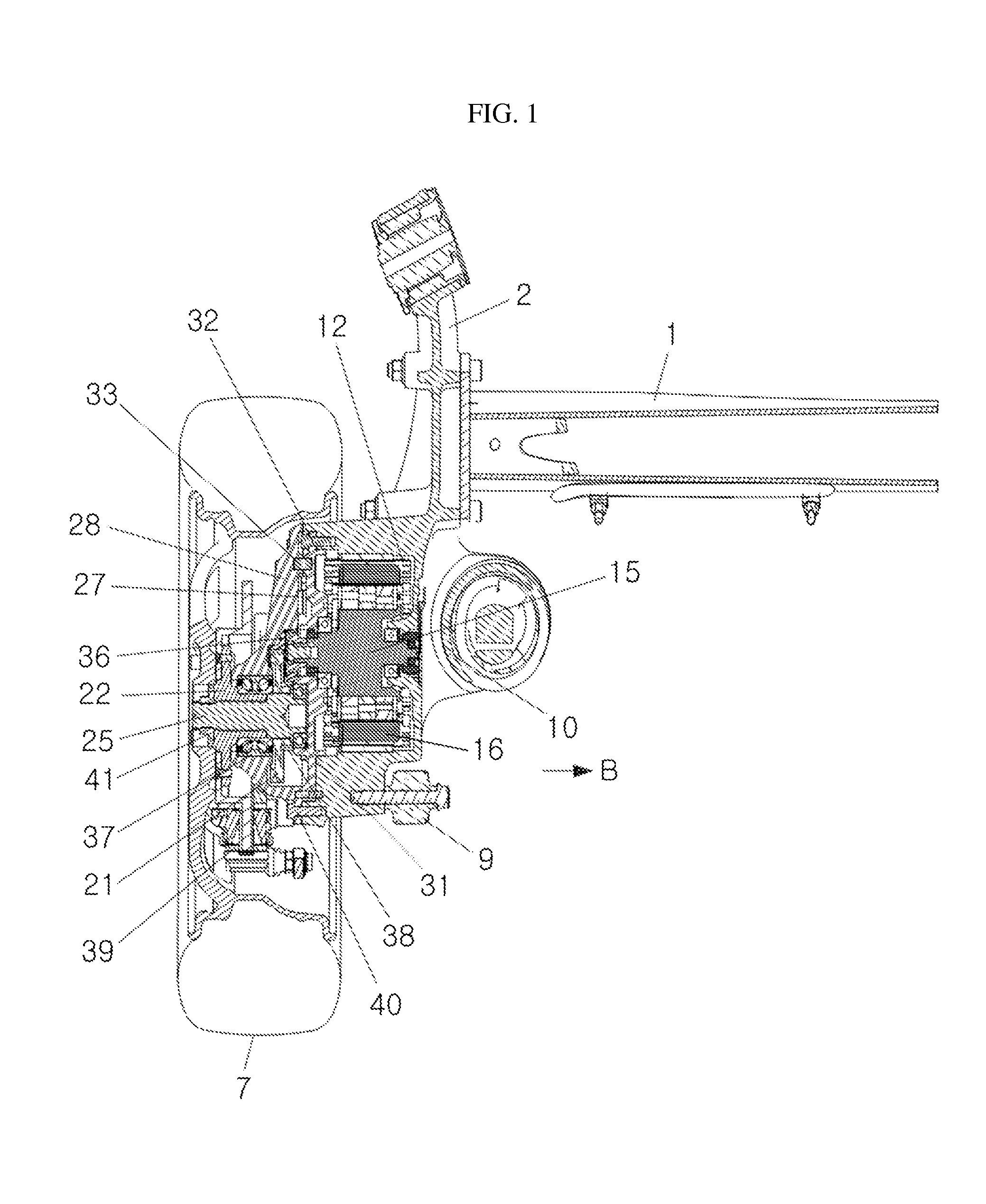 Device for driving rear wheel of electric vehicle