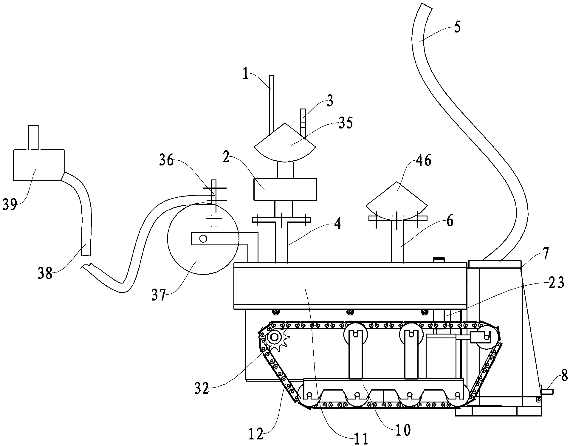 Remote-control submerged underwater desilting vehicle