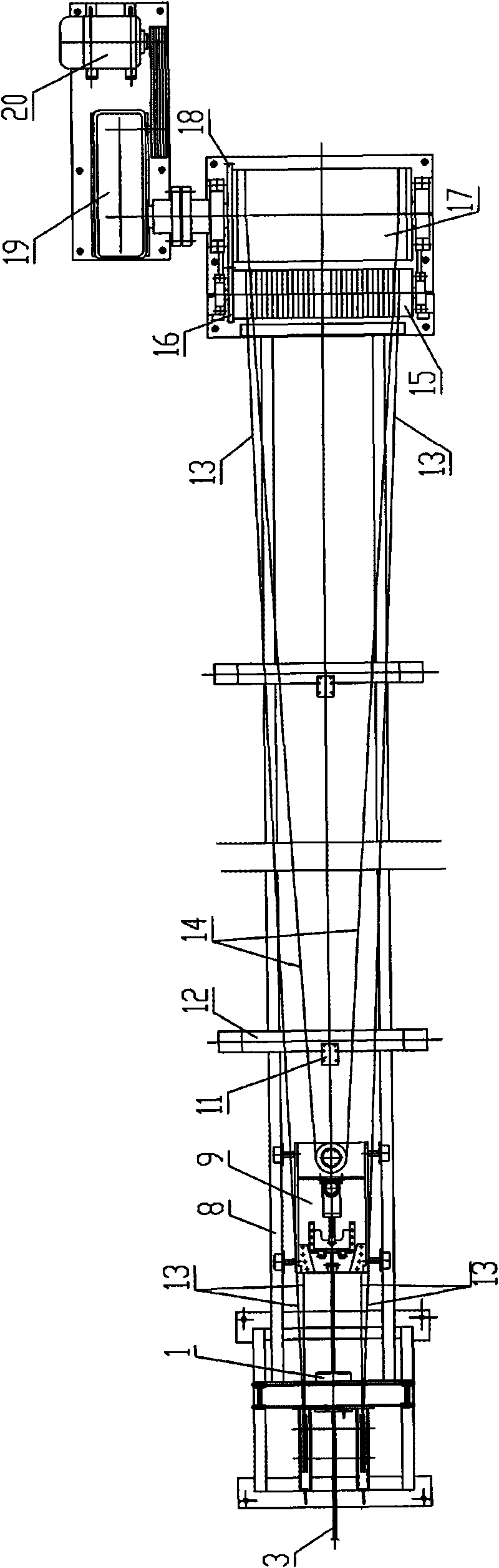 Overlength tube cold-drawing machine