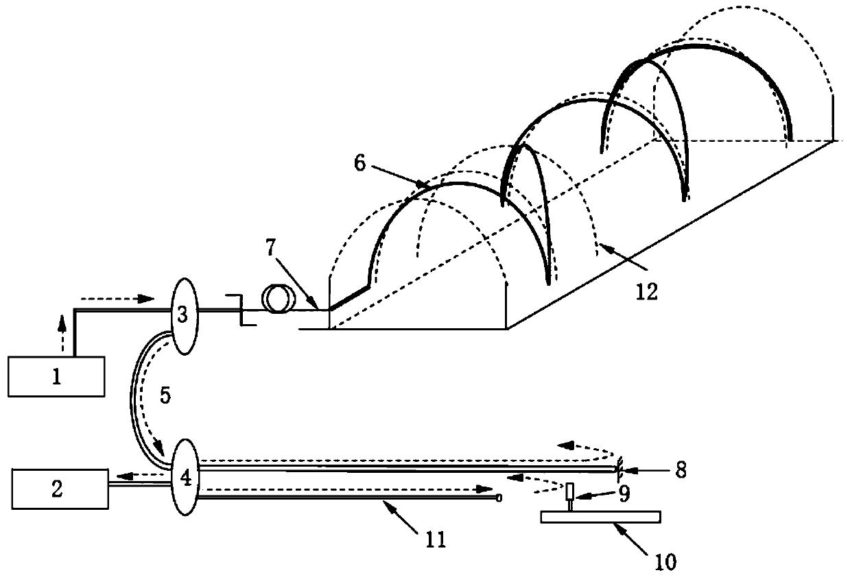 High-precision tunnel crack monitoring system and method based on low-coherence interference technology