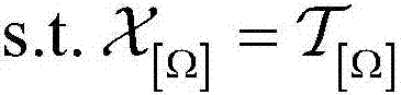 Visual data completion method based on local low-rank tensor estimation