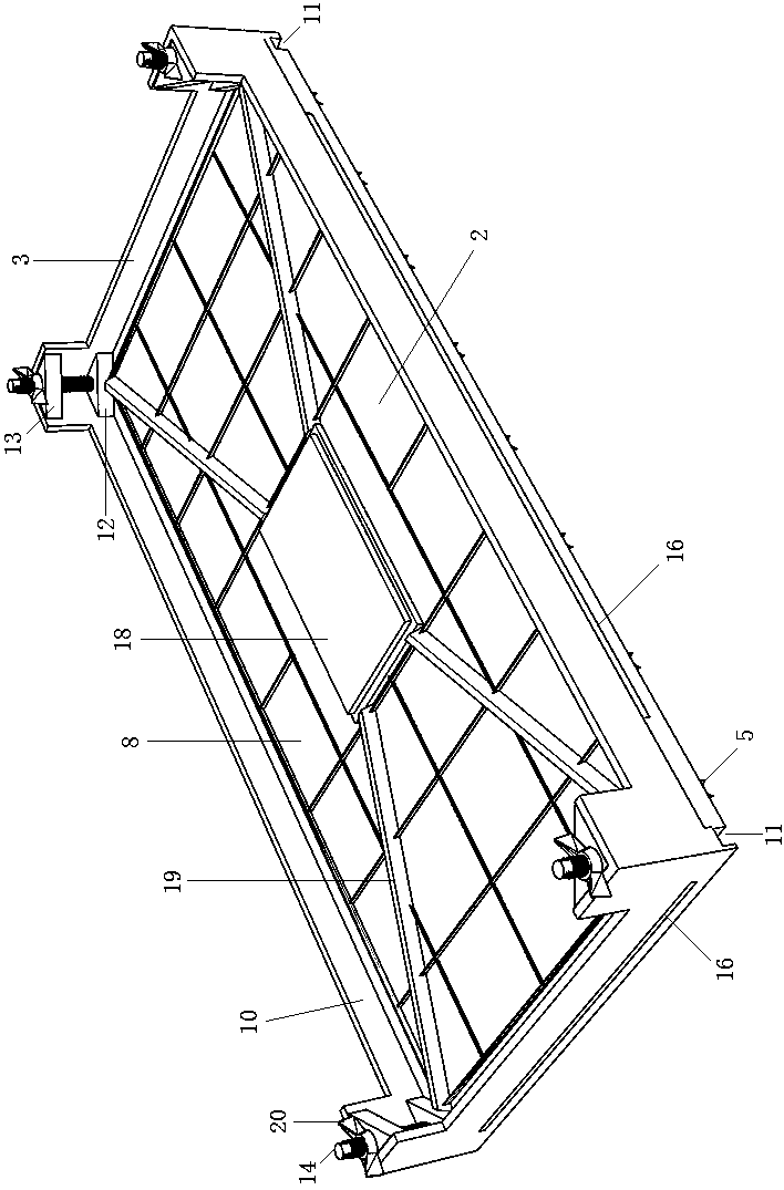 Concrete double-mode structure on the top of the building