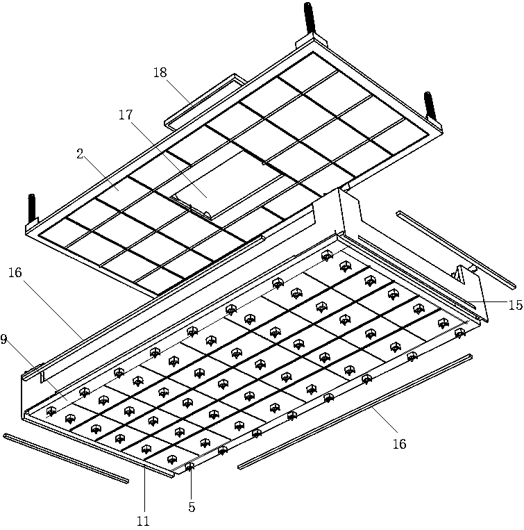 Concrete double-mode structure on the top of the building