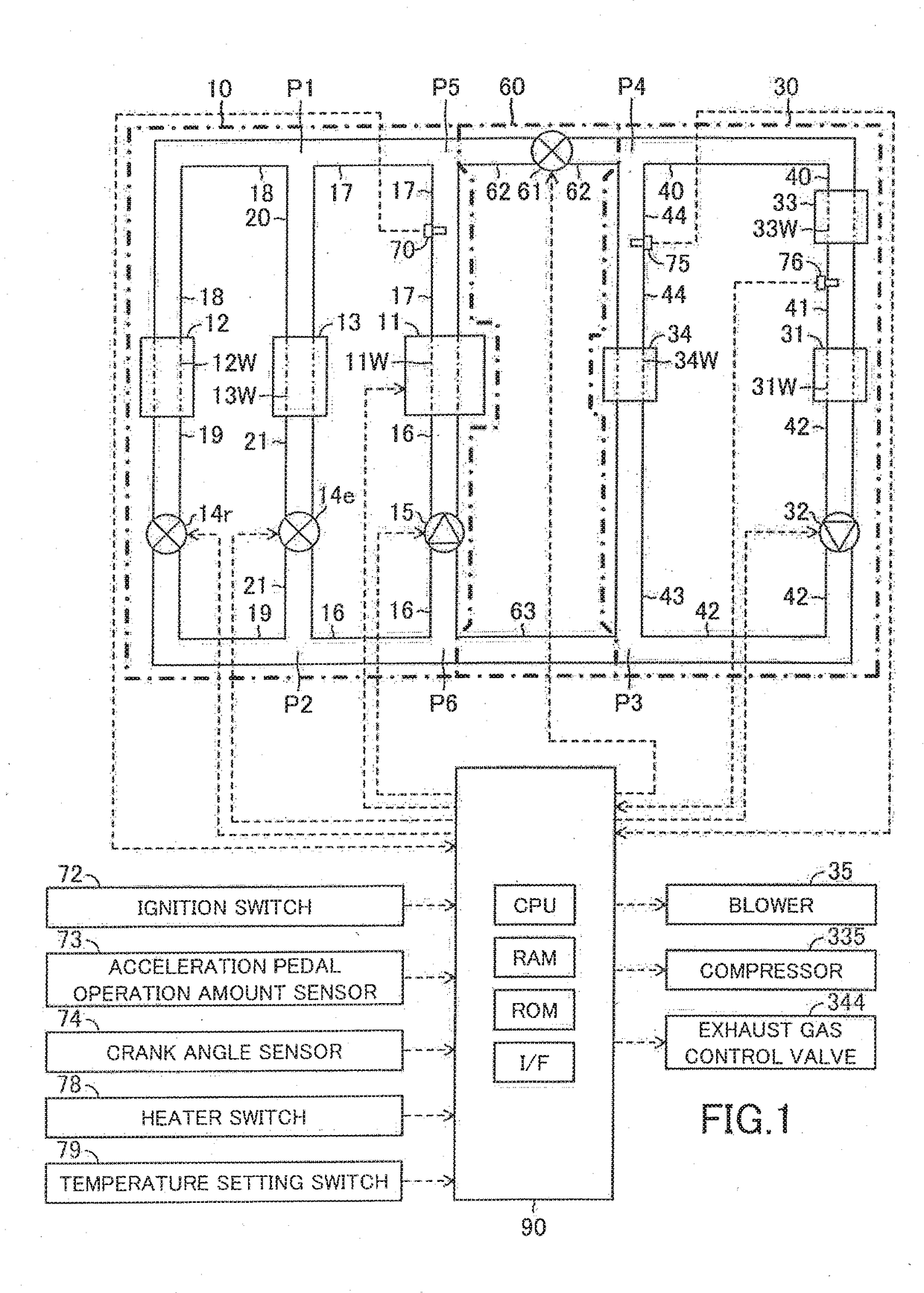 Control apparatus of heat exchanging system