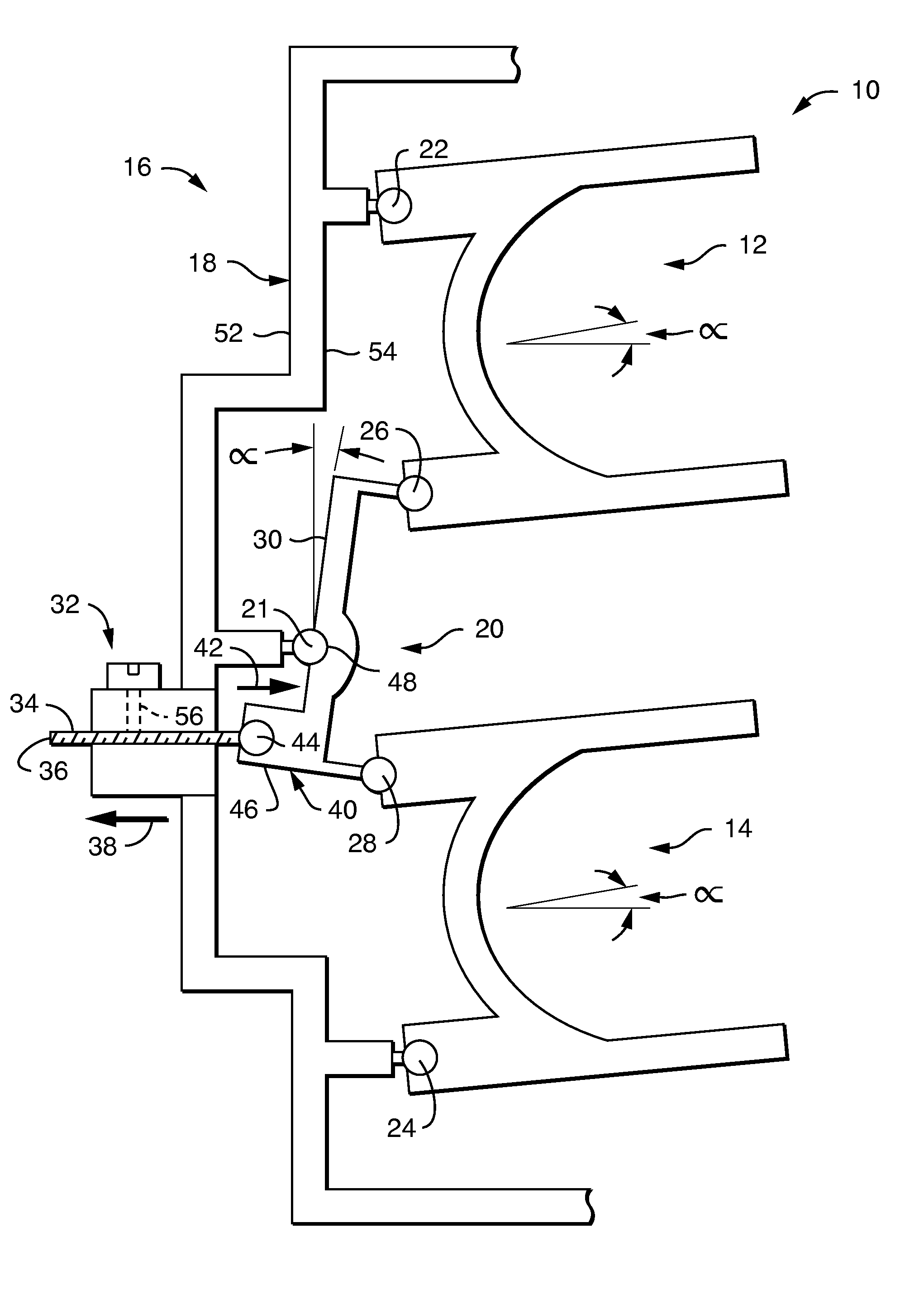 Multiple headlamp adjuster linkage