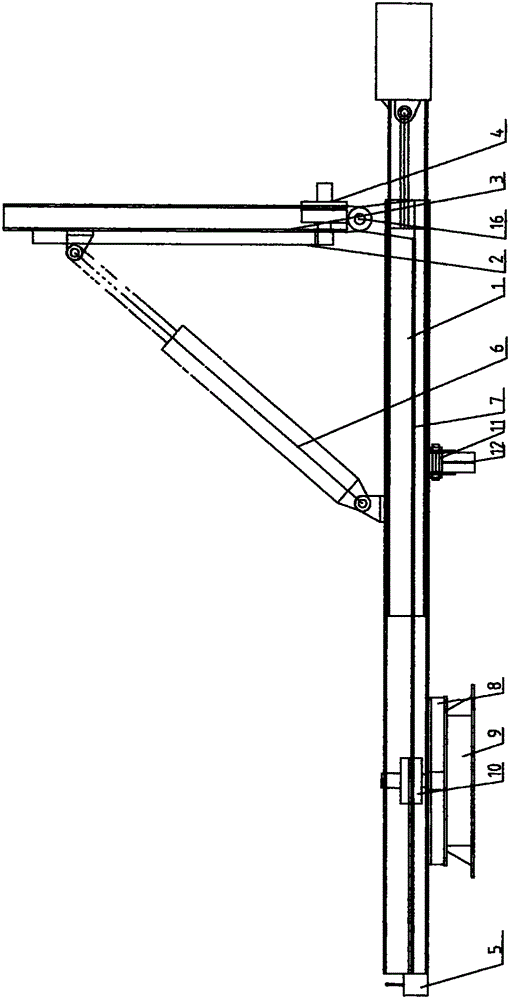 Device for transporting wind power vanes in mountain region