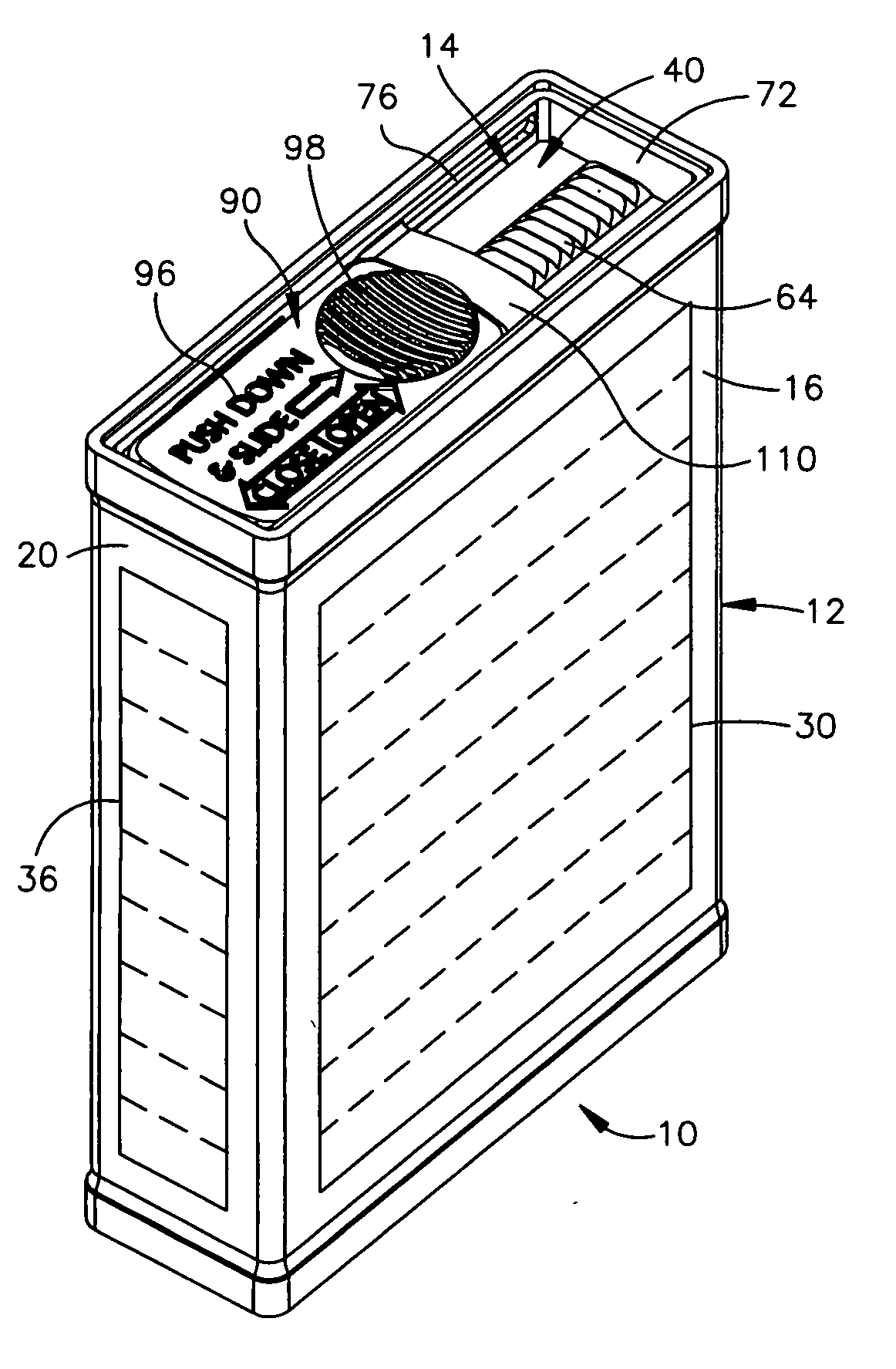 Child resistant dispensing closure package