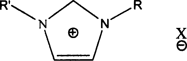 Method for preparing ion liquid in halogenated alkyl imidazole type