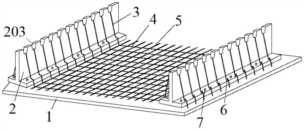 Guardrail roadbed combined structure for bridge