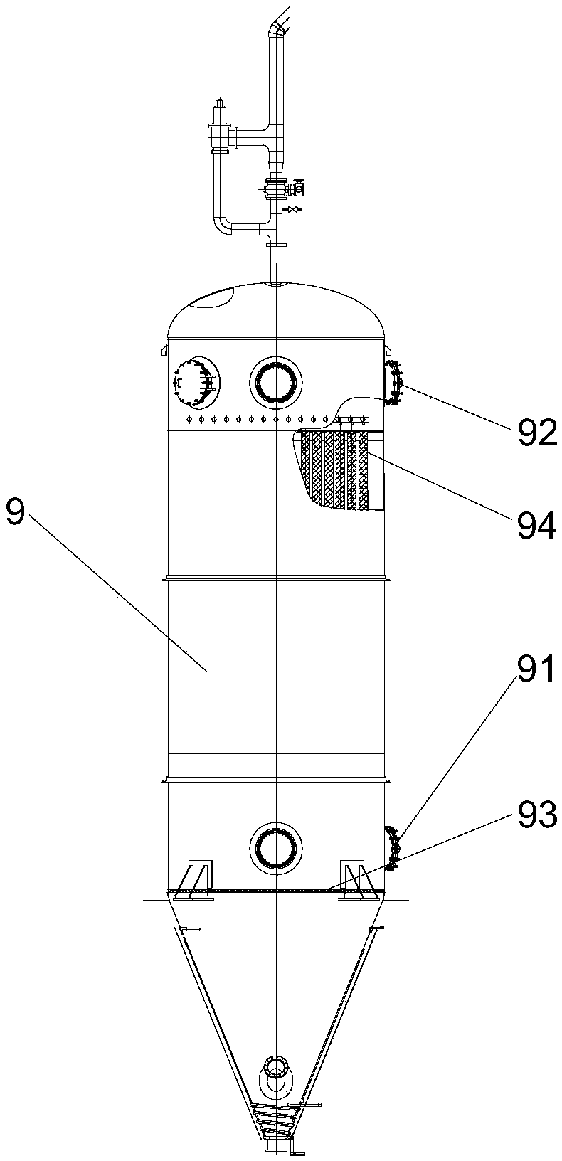 Cobweb type anti-blocking fluidization ash conveying method and system used for dust remover