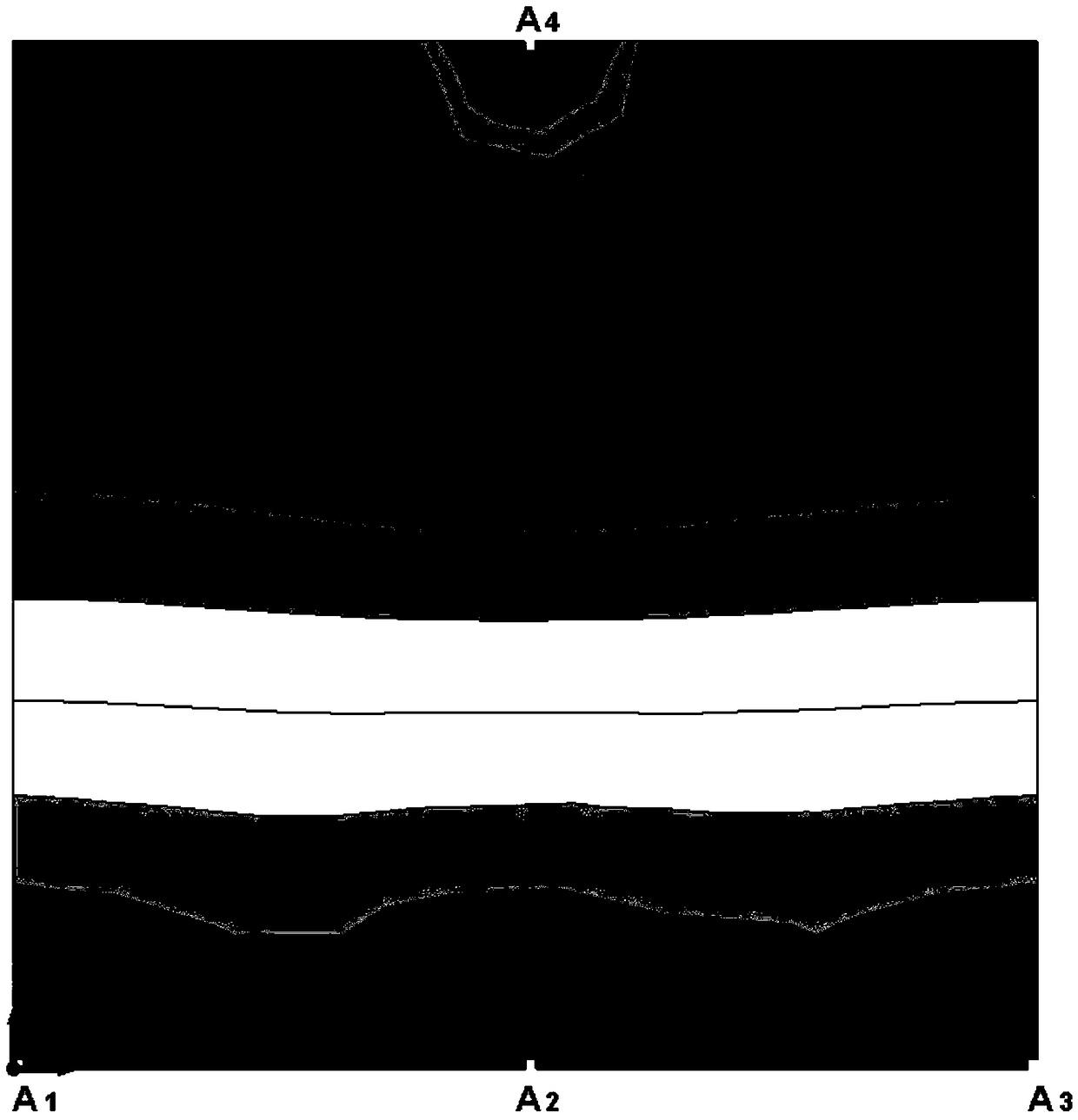 Induced polarization sweeping method with multiple power supply points realizing simultaneous power supply