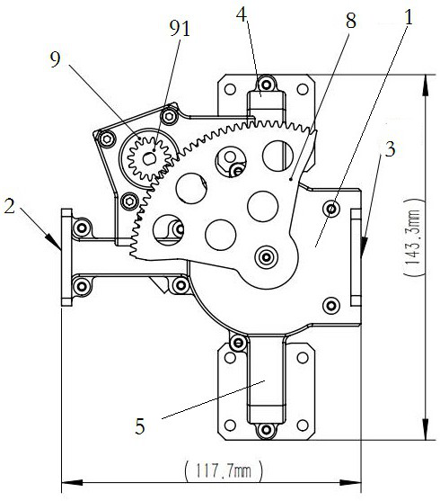 A satellite communication transceiver polarization switching control device