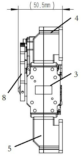 A satellite communication transceiver polarization switching control device