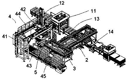 High-position hole reserving stacking production line