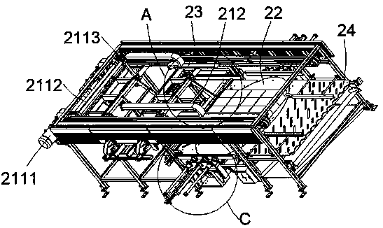 High-position hole reserving stacking production line