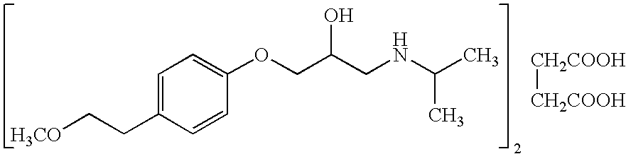 Extended release compositions of metoprolol succinate