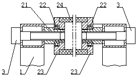 Automobile hub packing line conveying device