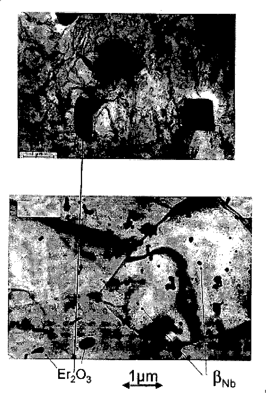 Erbium-containing zirconium alloy, method for preparing and shaping the same, and structural part containing said alloy