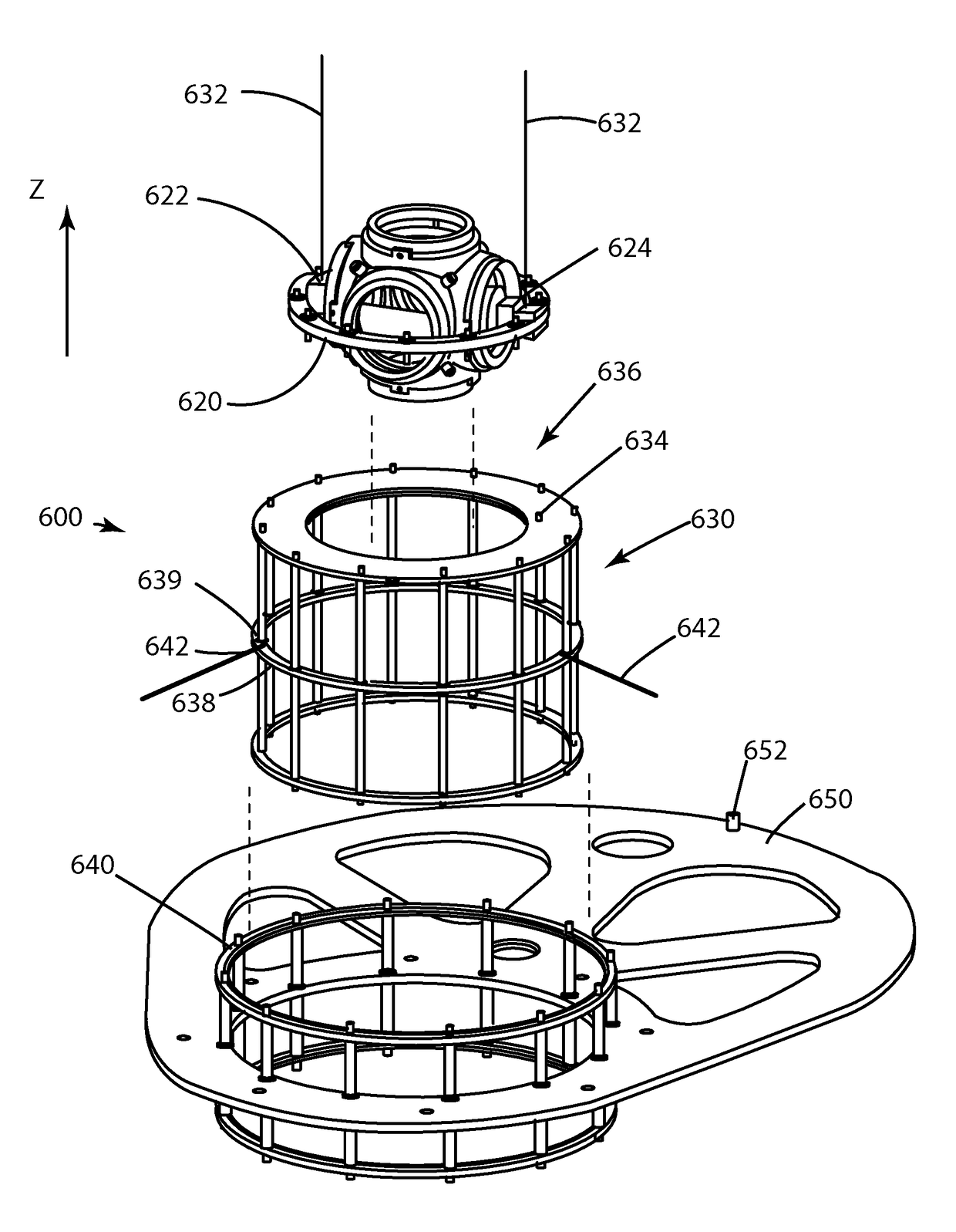 Low-frequency receiver coil suspension system