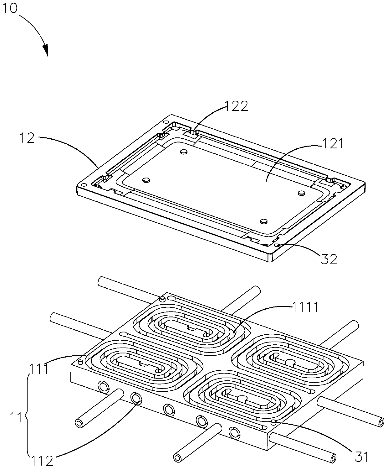 Freezing positioning device and freezing positioning method