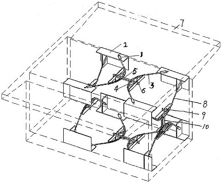 Novel external prestressing strengthening device and construction method thereof