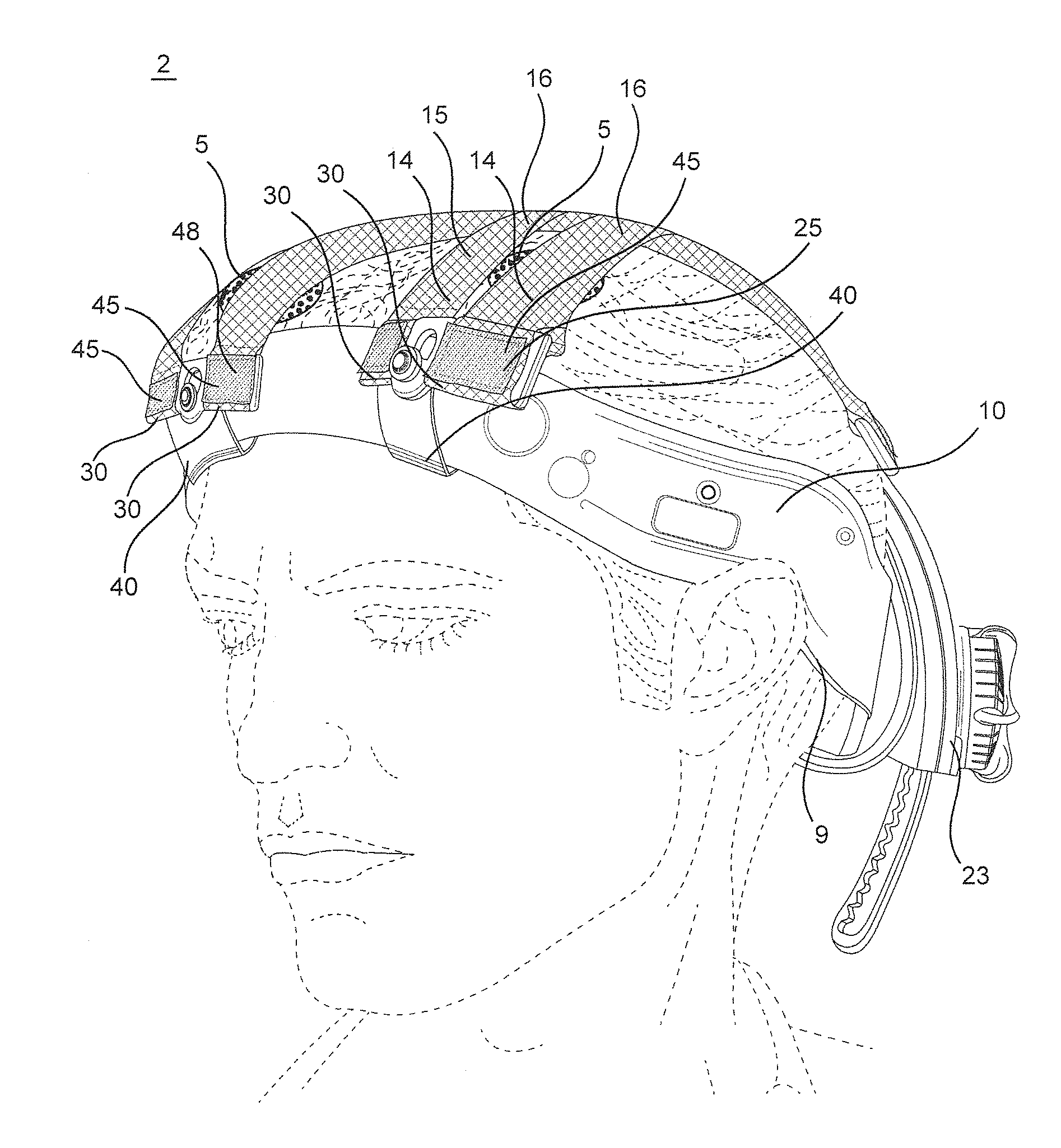 Electrode-retaining headband