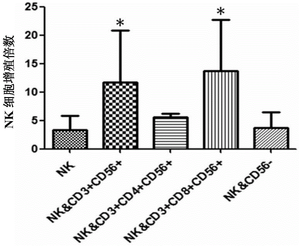 Method for promoting proliferation of NK cell by using CD3+CD8+CD56+T cell subtype