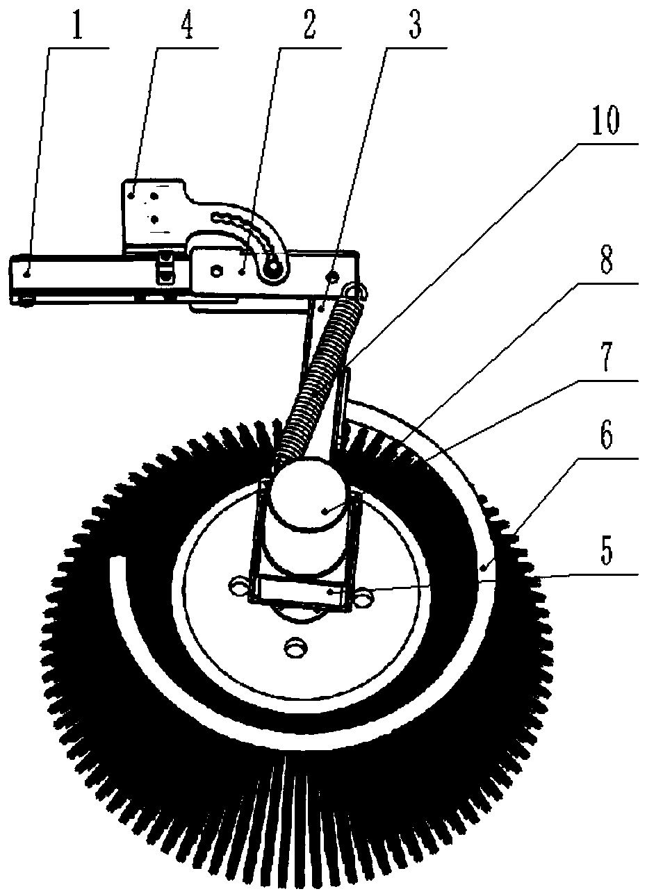 Anti-collision, energy-saving and sweeping width and angle adjustable cleaning mechanism of sweeping vehicle