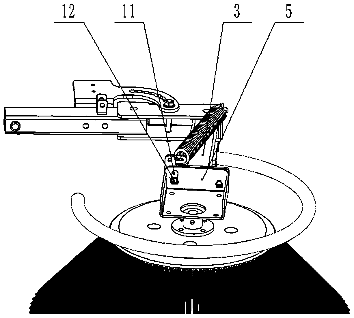 Anti-collision, energy-saving and sweeping width and angle adjustable cleaning mechanism of sweeping vehicle