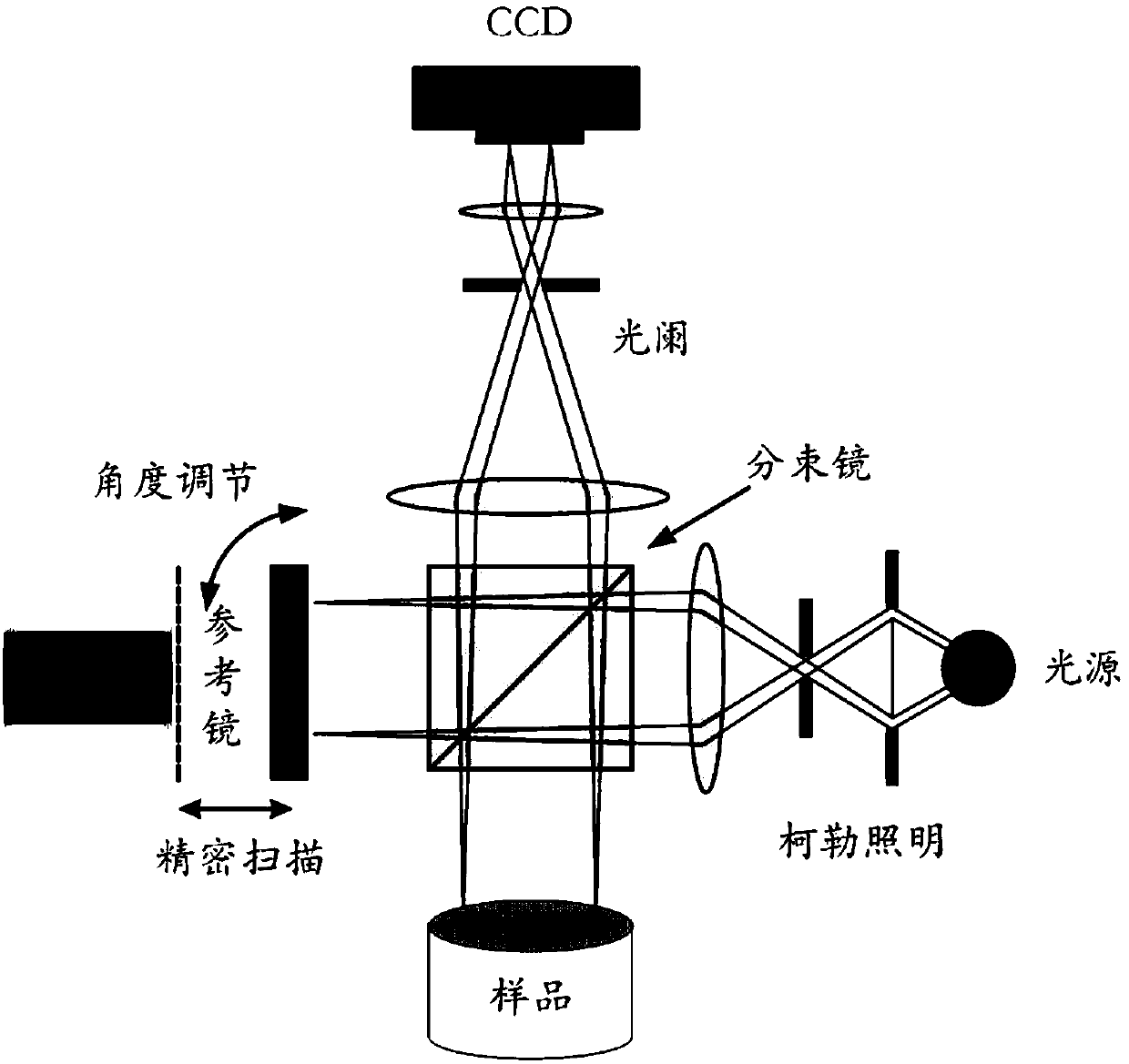 White light interference three-dimensional reconstruction method applicable to surface topography detection