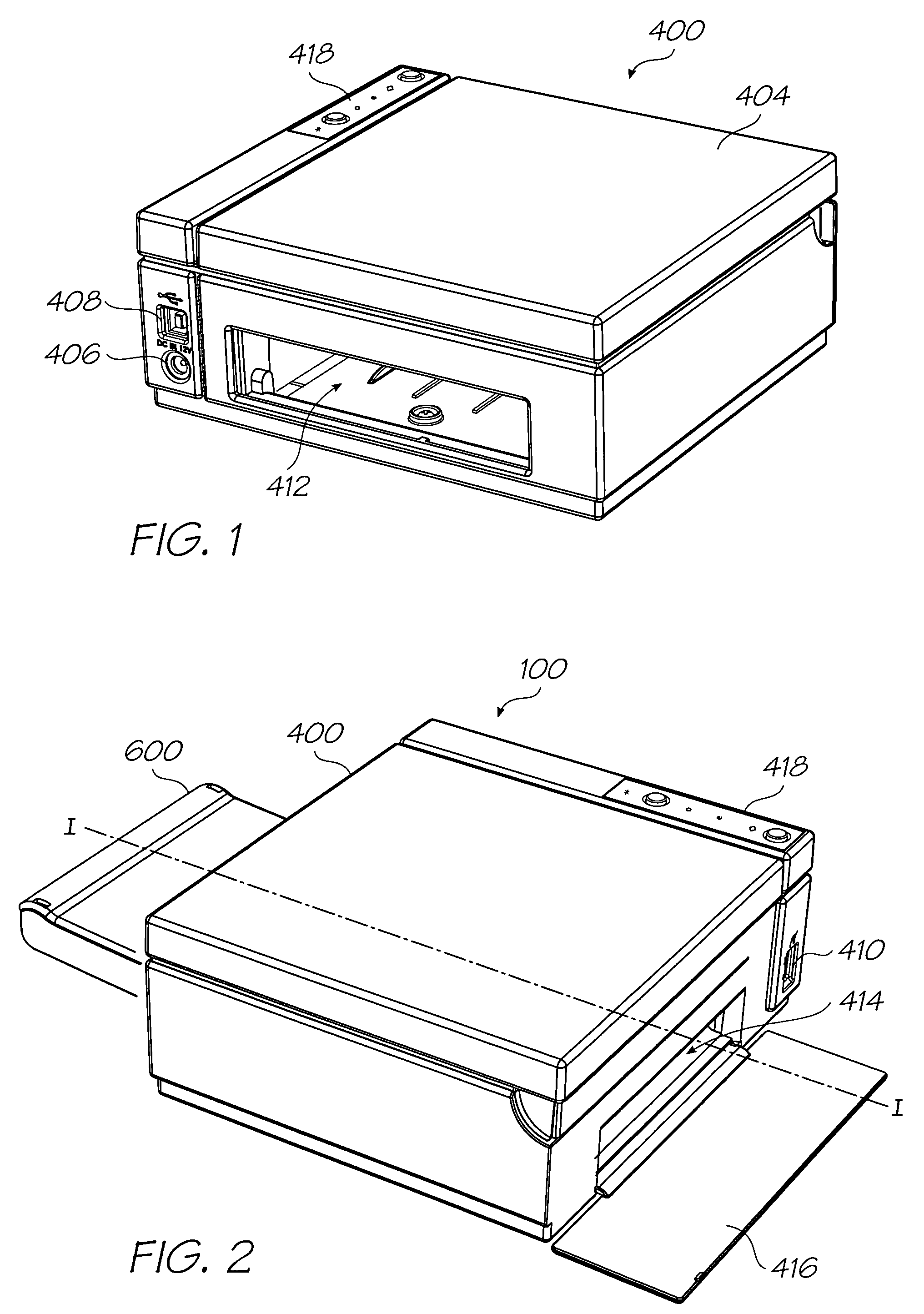 Printer having compact media pick-up device