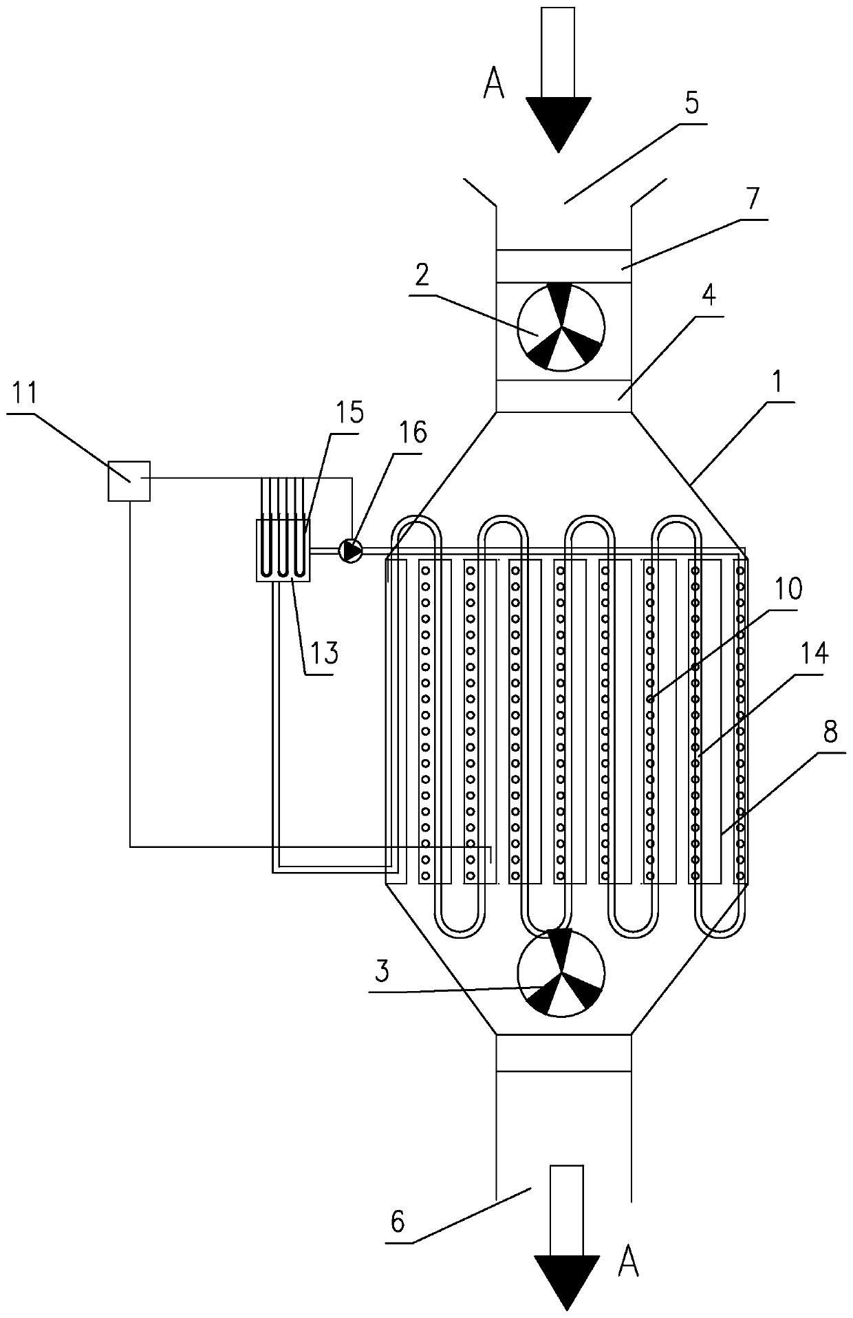 Energy storage type industrial hot air blower