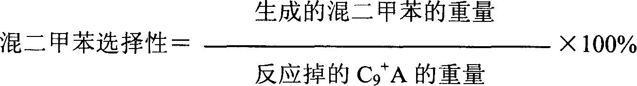 Arene alkyl transferring and dealkylation reaction method of low ethyl benzene by-product