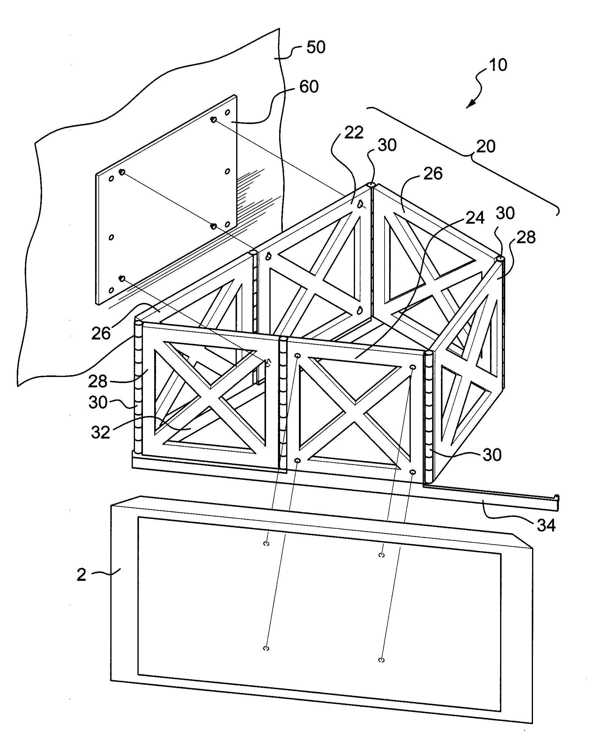 Flat panel display mounting device