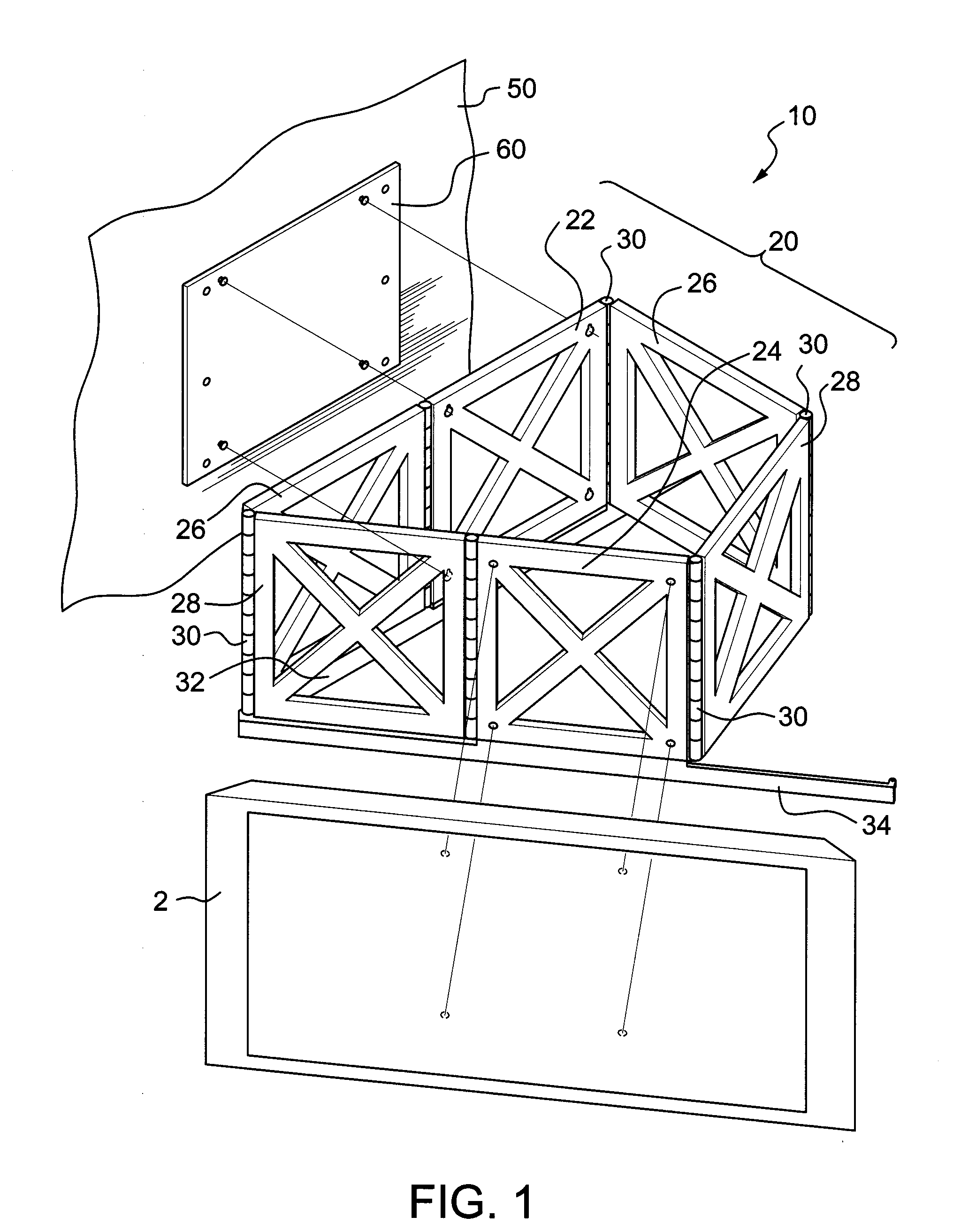 Flat panel display mounting device