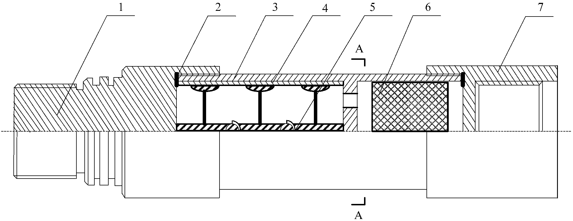 Multidimensional radial pressure measuring device of underground sucker rod