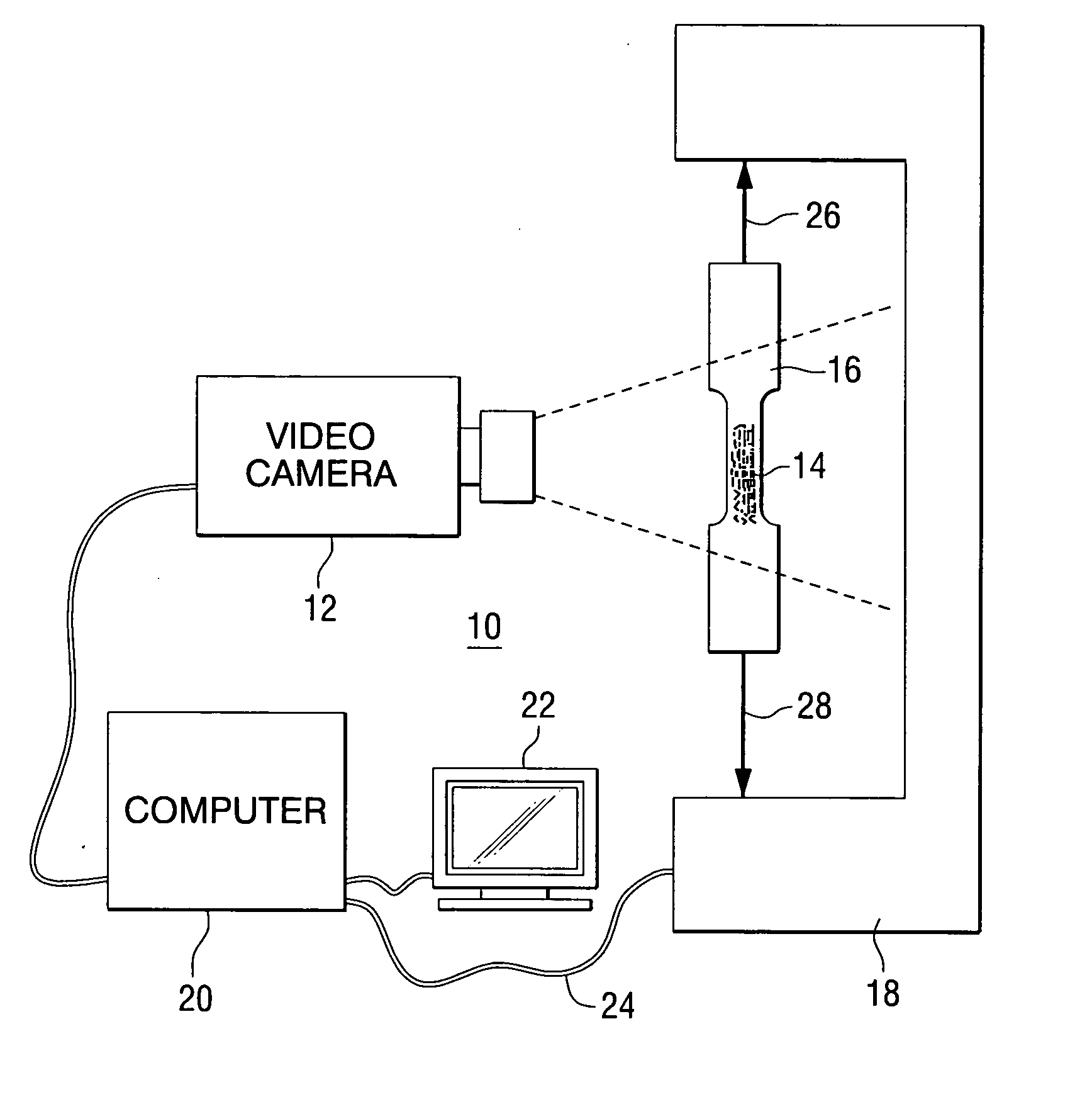 In-situ large area optical strain measurement using an encoded dot pattern