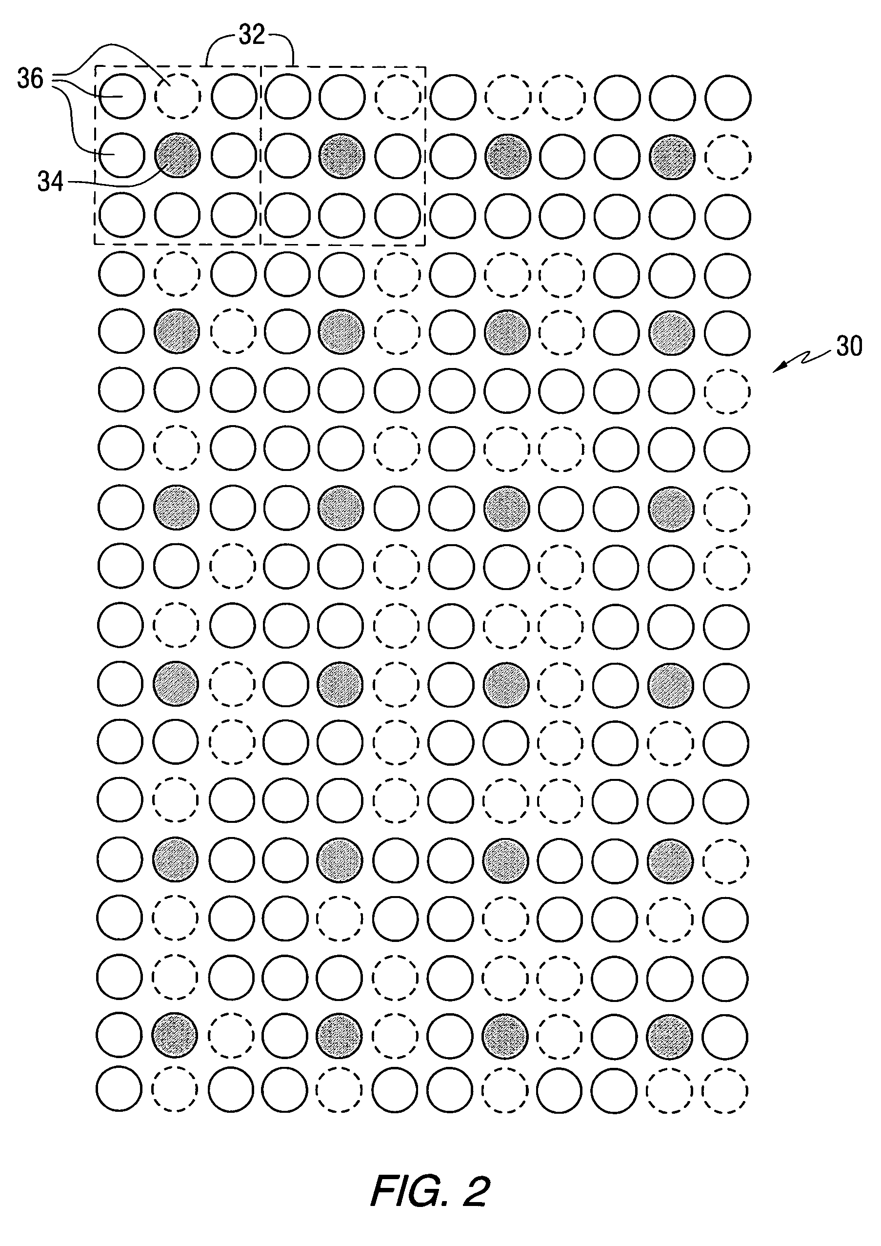 In-situ large area optical strain measurement using an encoded dot pattern