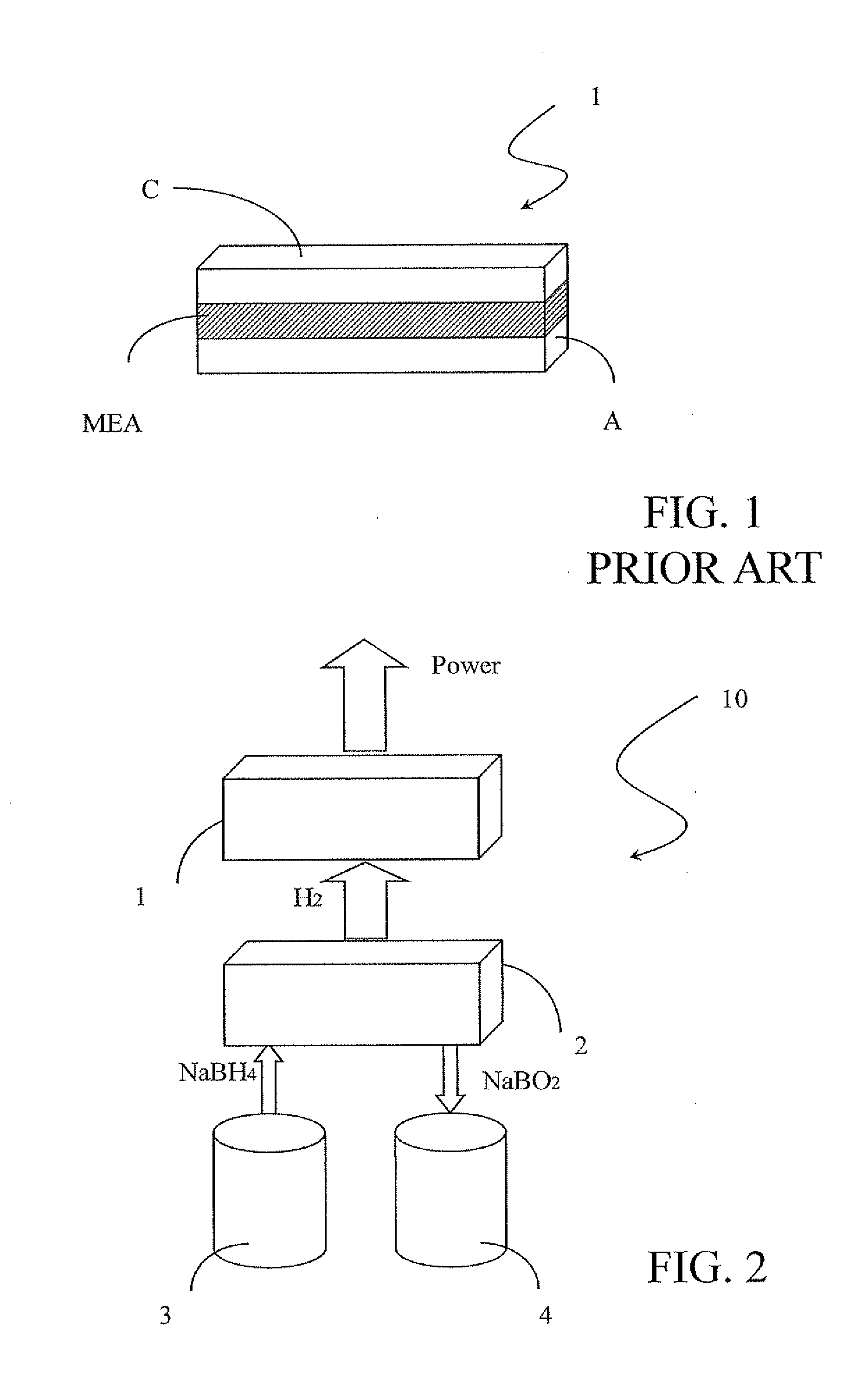 Micro fuel cell and corresponding microreactor, supplied with hydrogen, for producing electric energy