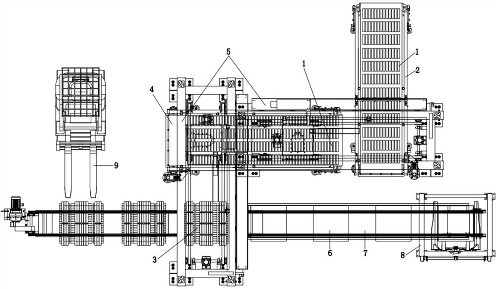 Green brick crossed hole reserving and stacking equipment and hole reserving method thereof