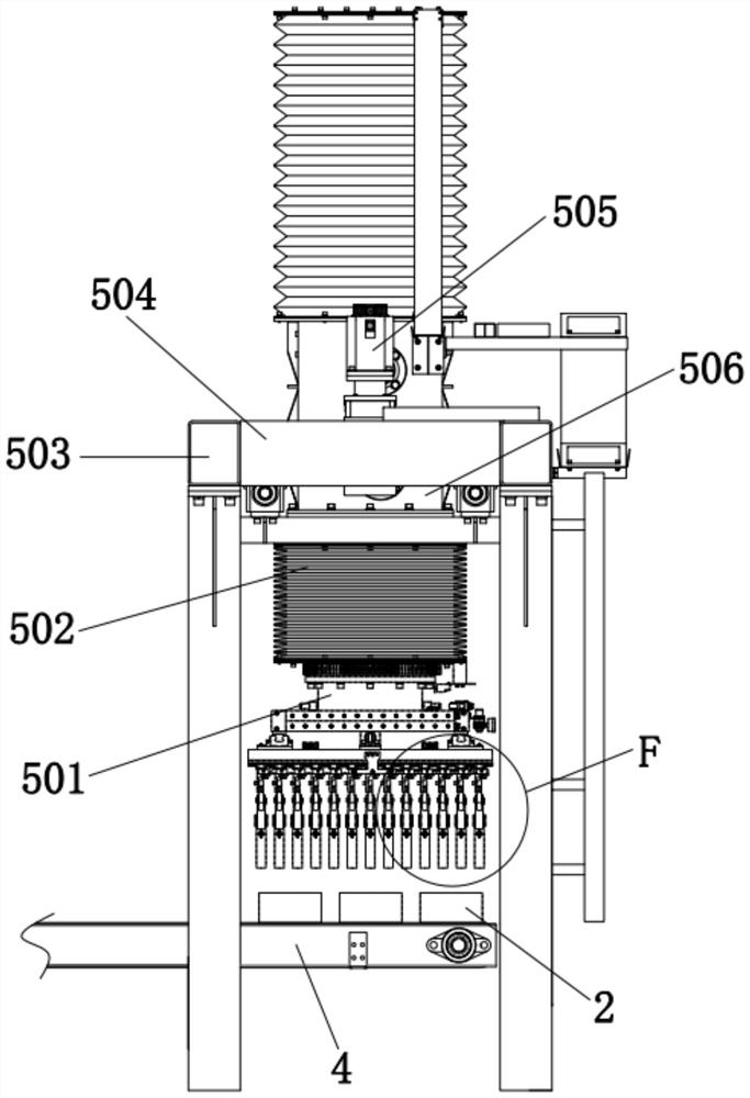 Green brick crossed hole reserving and stacking equipment and hole reserving method thereof