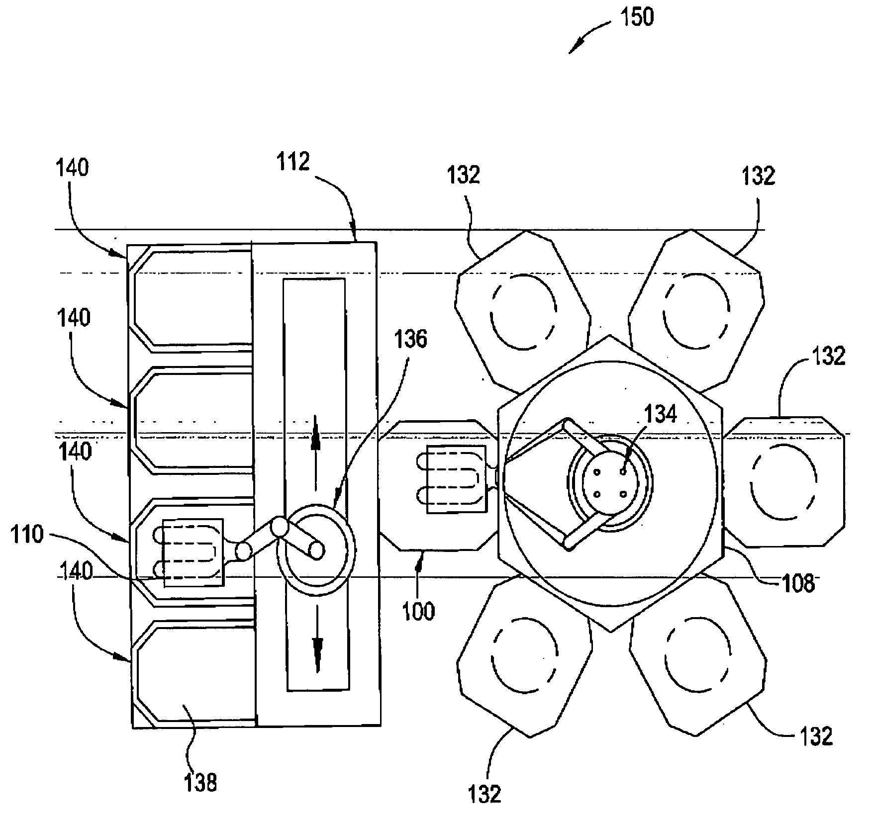 Load lock chamber for large area substrate processing system