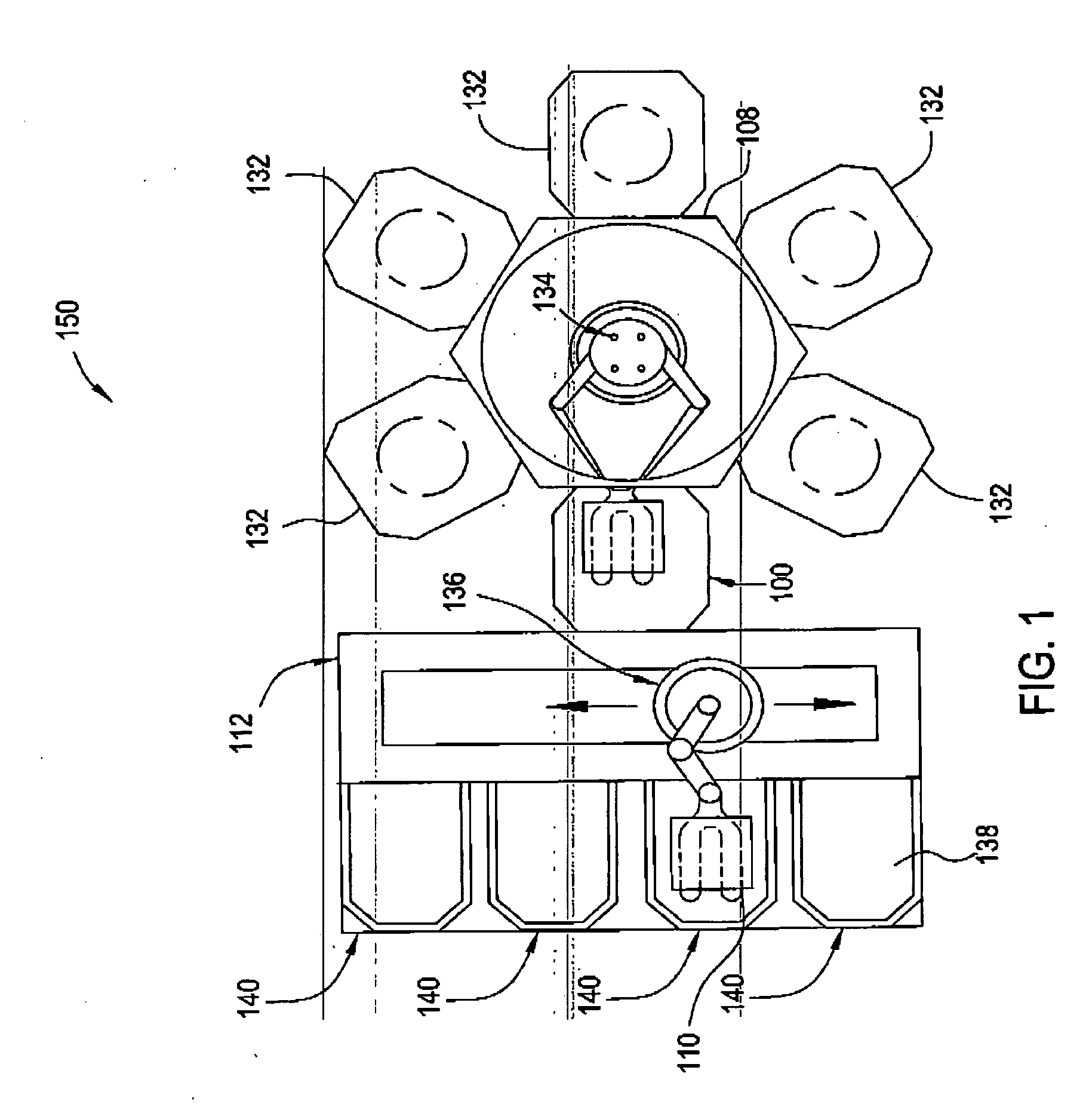 Load lock chamber for large area substrate processing system