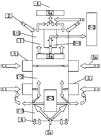 Lime kiln device adopting circulating hot air