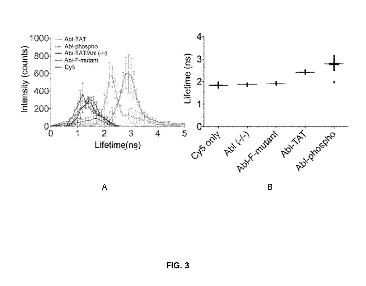 Methods for detecting enzyme activity using fluorescence lifetime imaging