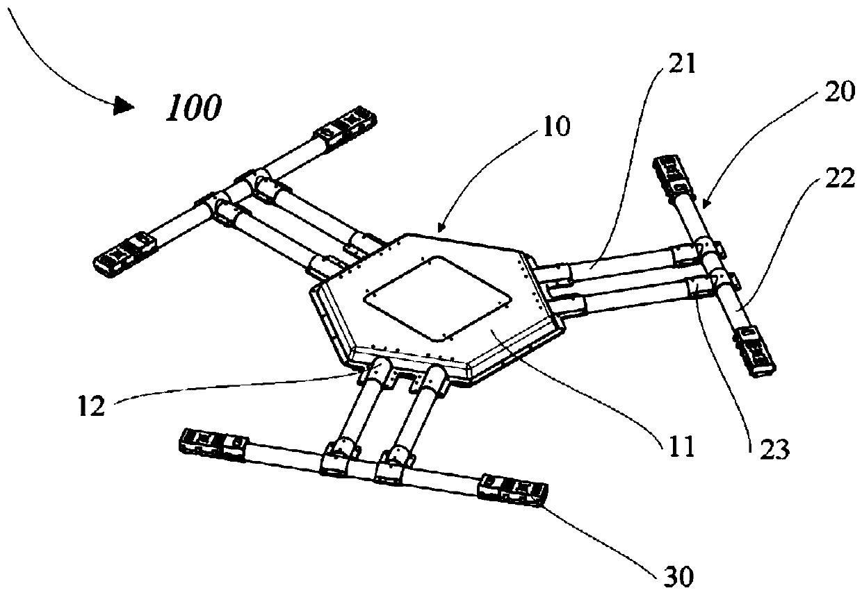 A rack of a multi-rotor unmanned aerial vehicle