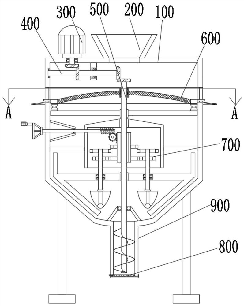 Mortar mixing device with efficient mixing structure