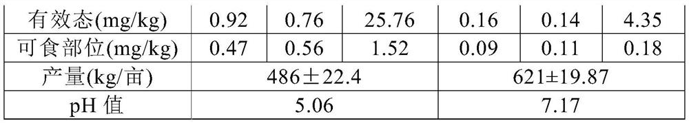 Treatment method for rice field soil polluted by acid arsenic, lead and cadmium in combined mode