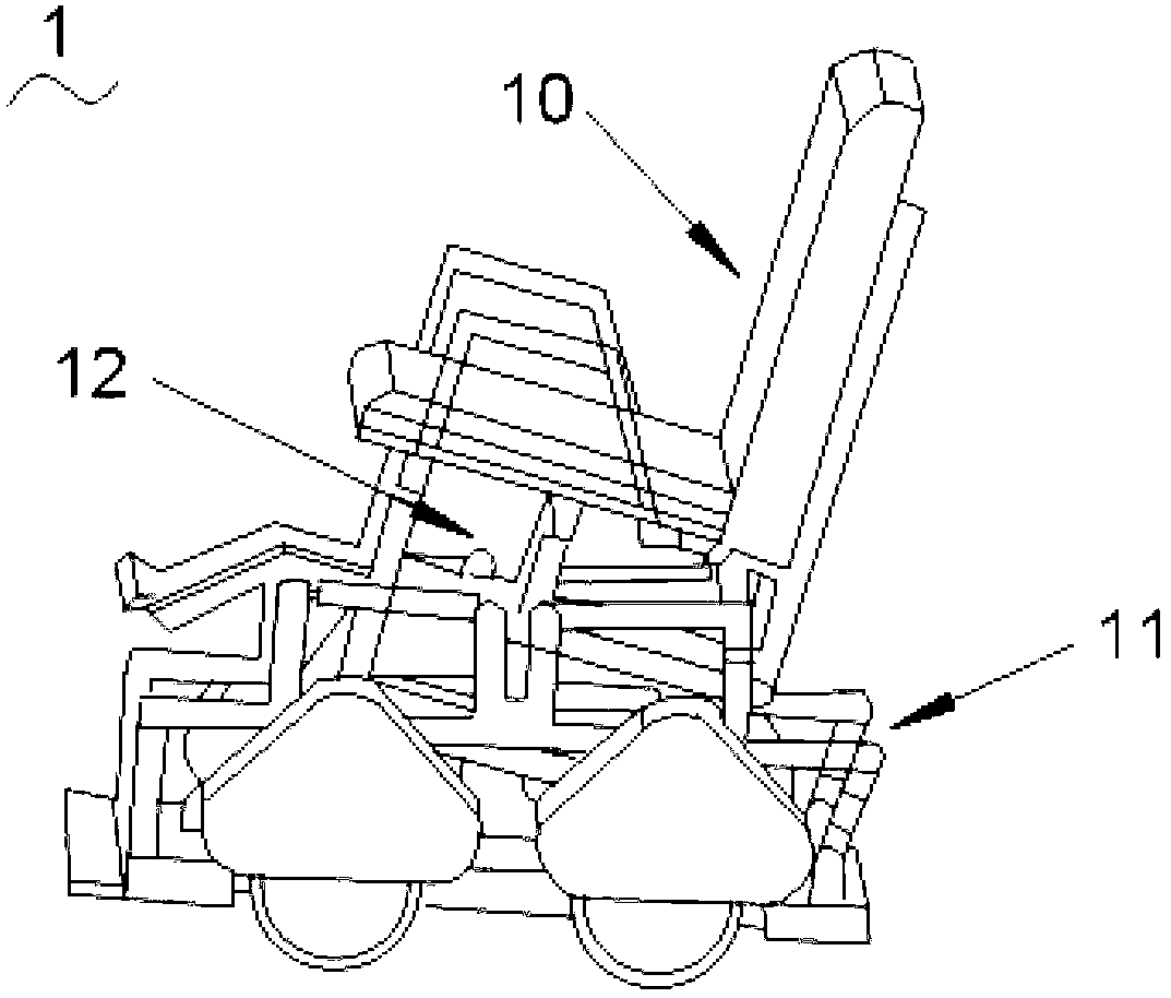 Double-crawler-wheel obstacle crossing wheelchair